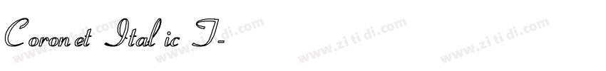 Coronet Italic T字体转换
